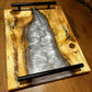 Epoxy Live Edge Charcuterie Board With Handles