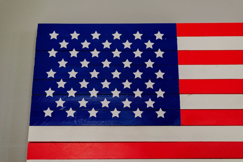 Wooden American Flag