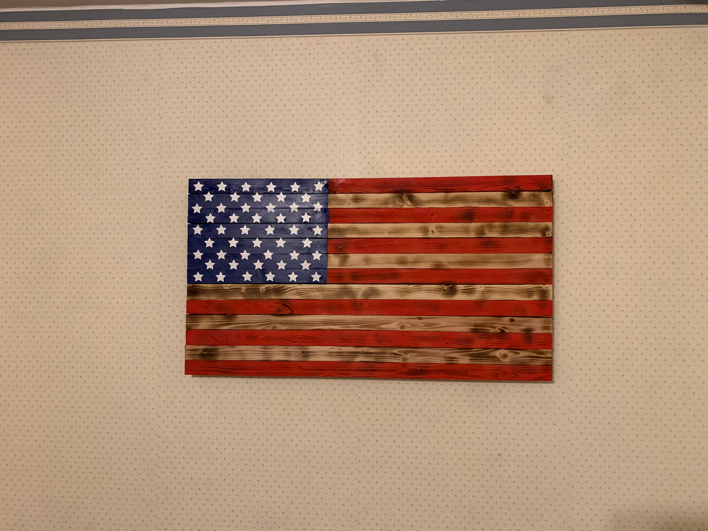 Burnt  Rustic American Flag