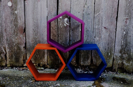 Colorful Hexagon Shelves - Shelving