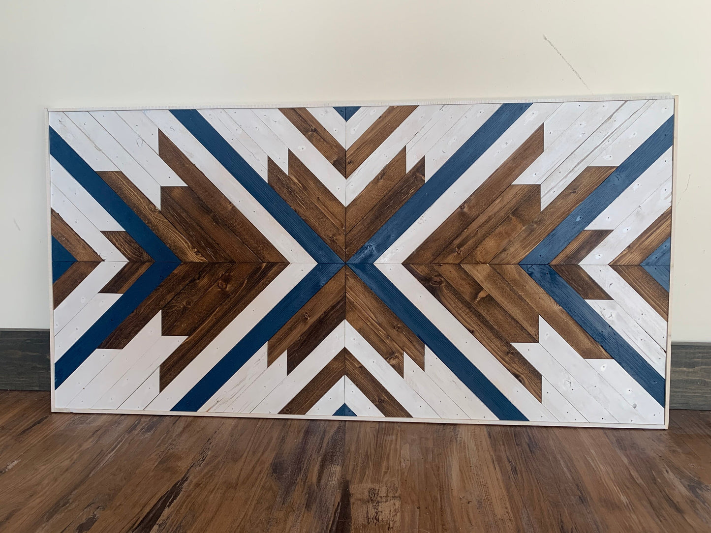 24" x 48"  - Geometric Wall Art  - Rustic Art