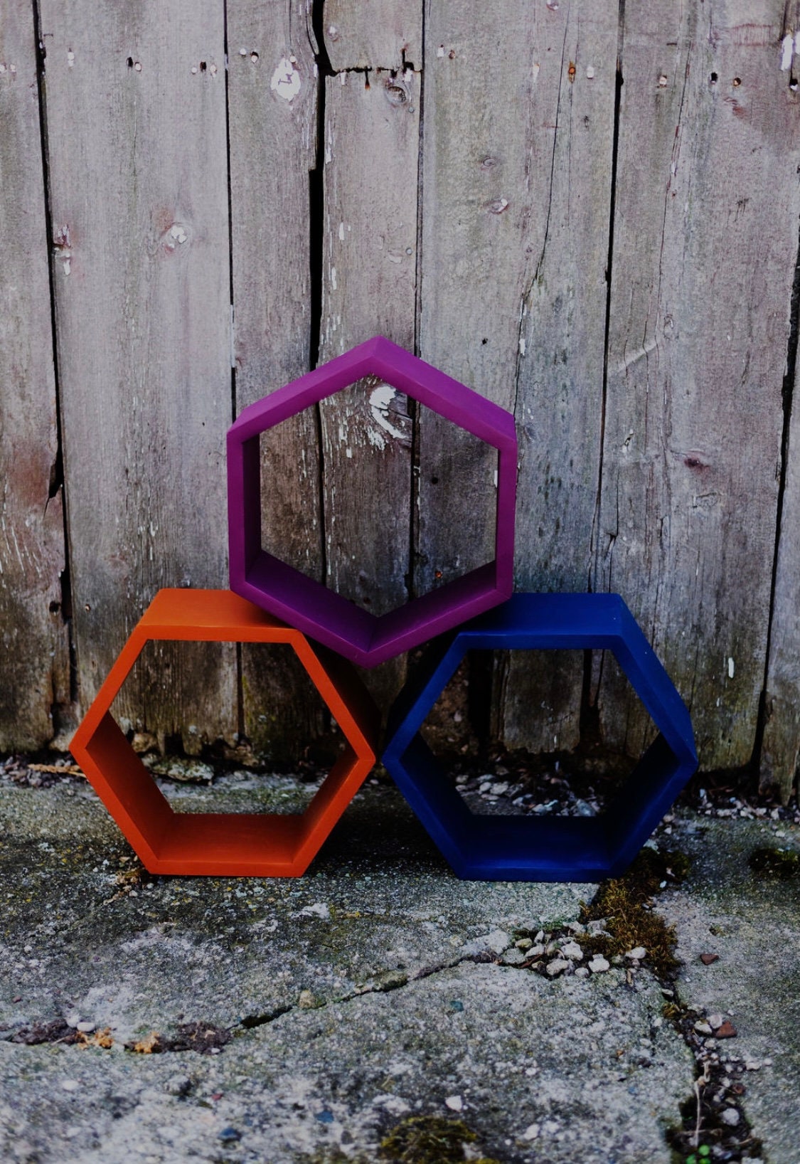 Colorful Hexagon Shelves - Shelving