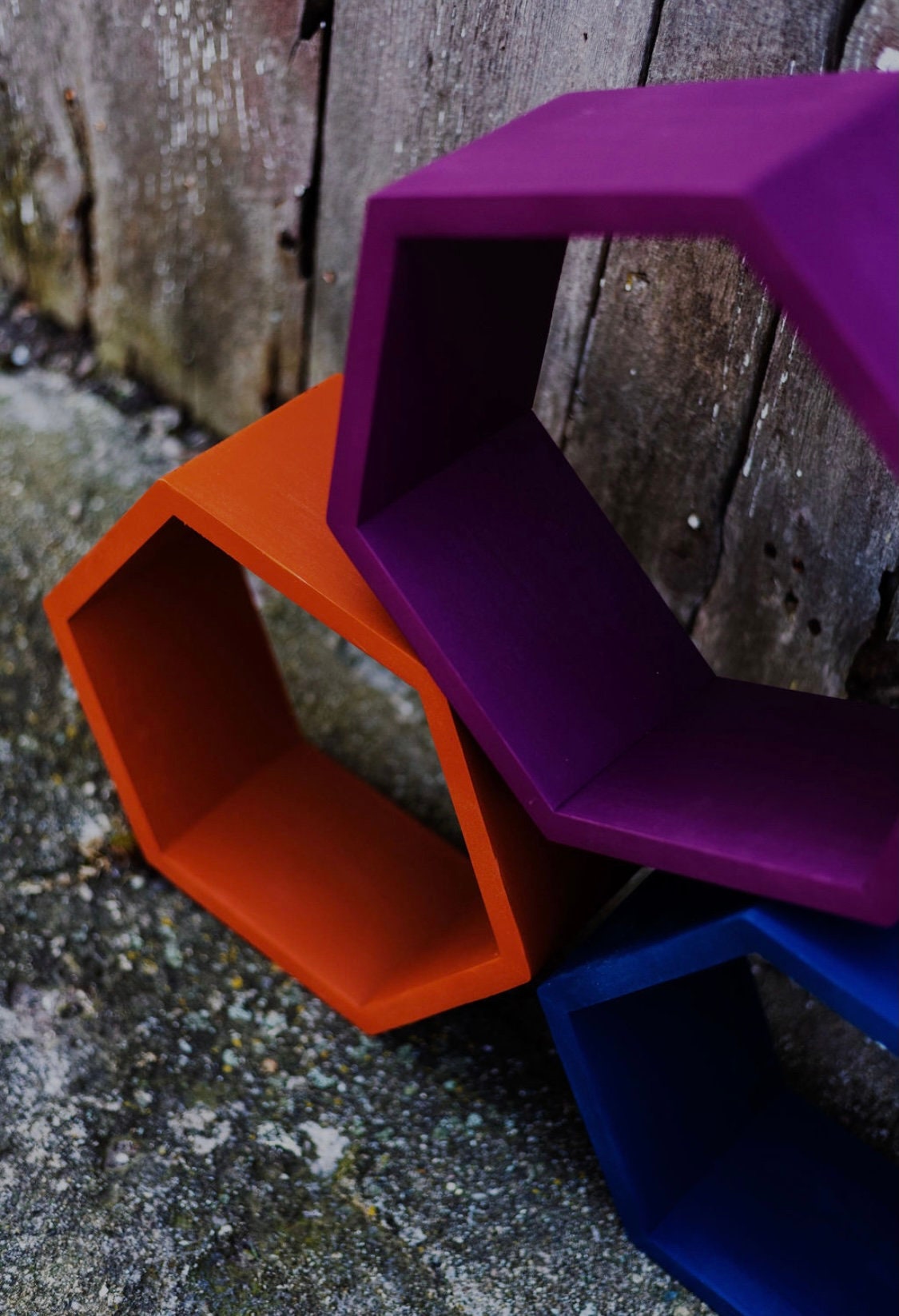 Colorful Hexagon Shelves - Shelving