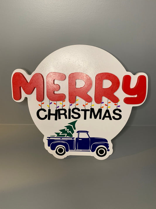 Merry Christmas Sign - Door Sign - Wall Sign